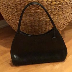 Monsac original black leather shoulder bag.